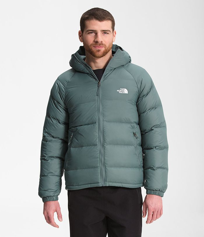 The North Face Mens Puffer Jacket Hydrenalite Down Hoodie 745QNSBZJ - Green